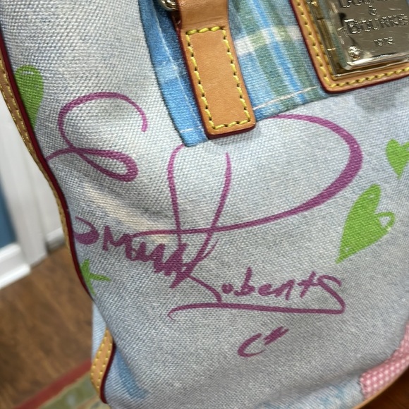 Dooney & Bourke Emma Roberts VTG Canvas Denim Bucket Bag - Picture 2 of 12